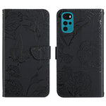 Custodia per cellulare in pelle goffrata con peonia a farfalla, For Motorola Moto G9, For Motorola Moto G9 Plus, For Motorola Moto G9 Power, For Motorola Moto G22