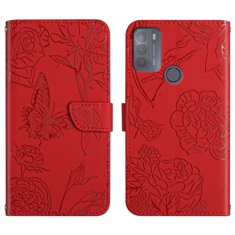 Custodia per cellulare in pelle goffrata con peonia a farfalla, For Motorola Moto G30, For Motorola Moto G31 / G41, For Motorola Moto G50, For Motorola Moto G51