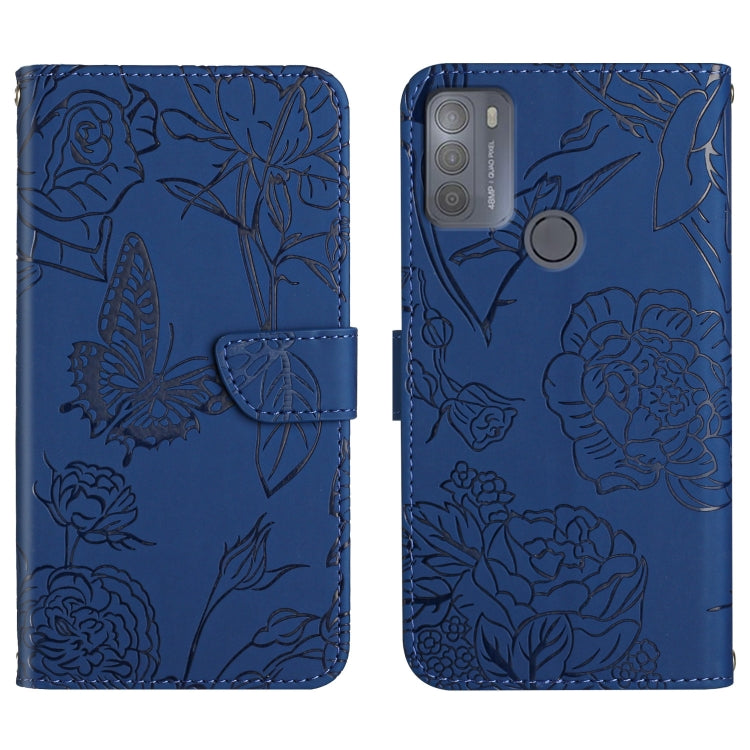 Custodia per cellulare in pelle goffrata con peonia a farfalla, For Motorola Moto G30, For Motorola Moto G31 / G41, For Motorola Moto G50, For Motorola Moto G51