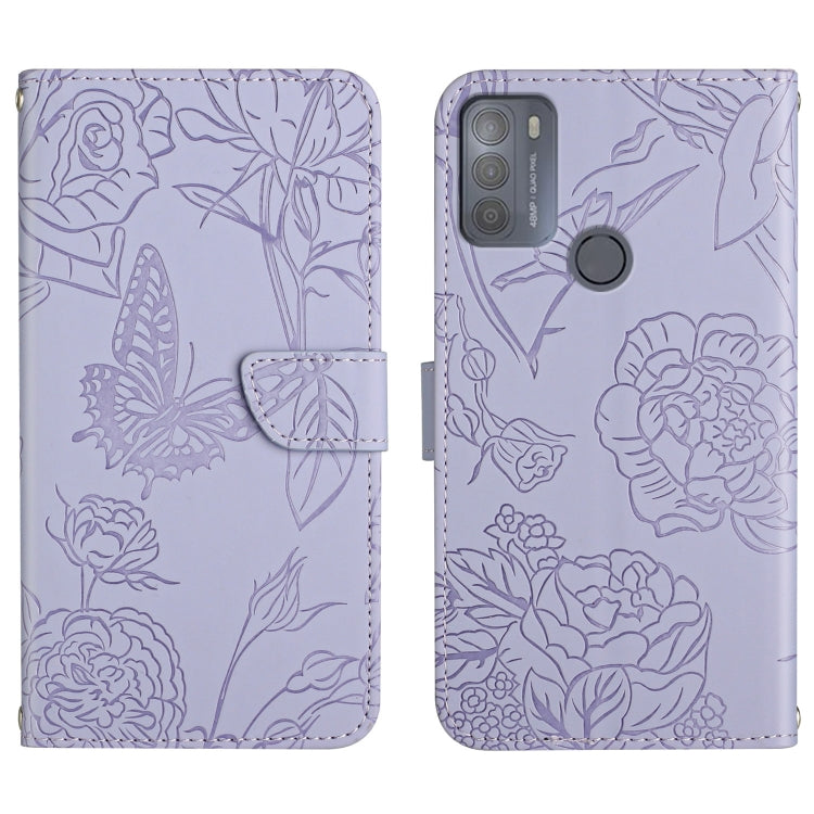 Custodia per cellulare in pelle goffrata con peonia a farfalla, For Motorola Moto G30, For Motorola Moto G31 / G41, For Motorola Moto G50, For Motorola Moto G51
