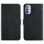 Custodia per cellulare in pelle goffrata con peonia a farfalla, For Motorola Moto G30, For Motorola Moto G31 / G41, For Motorola Moto G50, For Motorola Moto G51