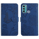 Custodia per cellulare in pelle goffrata con peonia a farfalla, For Motorola Moto G60, For Motorola Moto G60s, For Motorola Moto G71, For Motorola Moto G200 5G