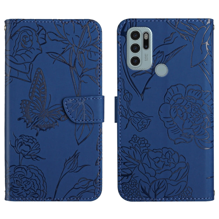 Custodia per cellulare in pelle goffrata con peonia a farfalla, For Motorola Moto G60, For Motorola Moto G60s, For Motorola Moto G71, For Motorola Moto G200 5G