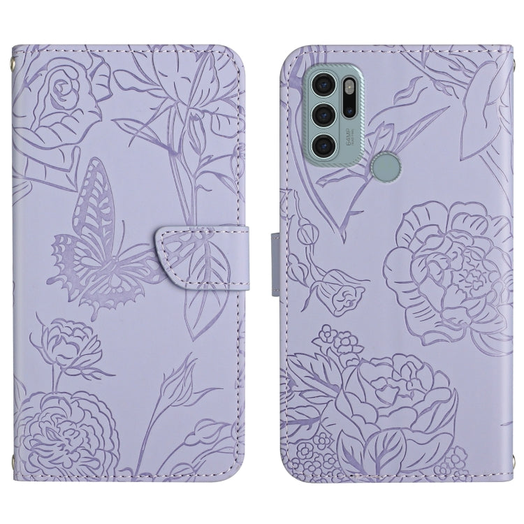 Custodia per cellulare in pelle goffrata con peonia a farfalla, For Motorola Moto G60, For Motorola Moto G60s, For Motorola Moto G71, For Motorola Moto G200 5G