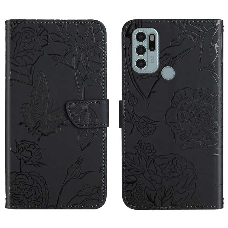Custodia per cellulare in pelle goffrata con peonia a farfalla, For Motorola Moto G60, For Motorola Moto G60s, For Motorola Moto G71, For Motorola Moto G200 5G