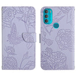 Custodia per cellulare in pelle goffrata con peonia a farfalla, For Motorola Moto G60, For Motorola Moto G60s, For Motorola Moto G71, For Motorola Moto G200 5G