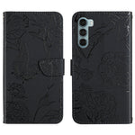 Custodia per cellulare in pelle goffrata con peonia a farfalla, For Motorola Moto G60, For Motorola Moto G60s, For Motorola Moto G71, For Motorola Moto G200 5G