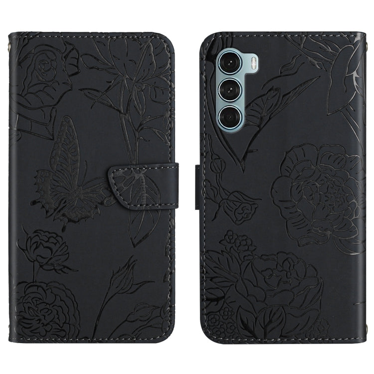 Custodia per cellulare in pelle goffrata con peonia a farfalla, For Motorola Moto G60, For Motorola Moto G60s, For Motorola Moto G71, For Motorola Moto G200 5G