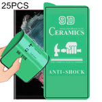25 pellicole ceramiche per colla a schermo intero 9D, For Samsung Galaxy S22 5G (25pcs), For Samsung Galaxy S22+ 5G (25pcs), For Samsung Galaxy S22 Ultra 5G (25pcs)