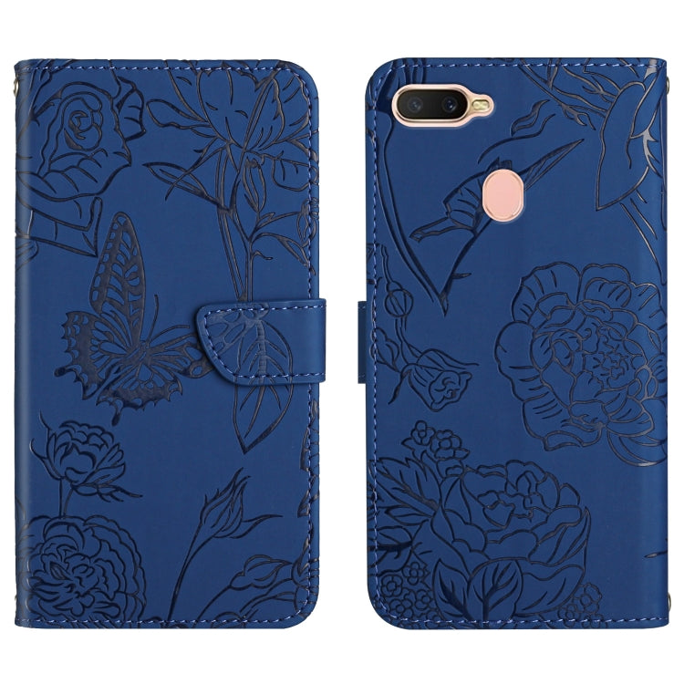 Custodia per cellulare in pelle goffrata con peonia a farfalla, For OPPO A7, For OPPO A8, For OPPO A9, For OPPO A15