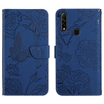Custodia per cellulare in pelle goffrata con peonia a farfalla, For OPPO A7, For OPPO A8, For OPPO A9, For OPPO A15