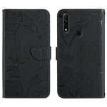 Custodia per cellulare in pelle goffrata con peonia a farfalla, For OPPO A7, For OPPO A8, For OPPO A9, For OPPO A15