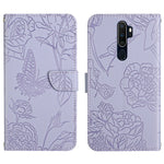 Custodia per cellulare in pelle goffrata con peonia a farfalla, For OPPO A7, For OPPO A8, For OPPO A9, For OPPO A15
