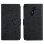 Custodia per cellulare in pelle goffrata con peonia a farfalla, For OPPO A7, For OPPO A8, For OPPO A9, For OPPO A15