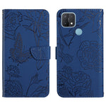 Custodia per cellulare in pelle goffrata con peonia a farfalla, For OPPO A7, For OPPO A8, For OPPO A9, For OPPO A15