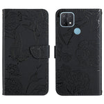 Custodia per cellulare in pelle goffrata con peonia a farfalla, For OPPO A7, For OPPO A8, For OPPO A9, For OPPO A15