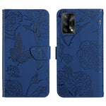 Custodia per cellulare in pelle goffrata con peonia a farfalla, For OPPO F17, For OPPO F17 Pro, For OPPO F19, For OPPO F19 Pro+