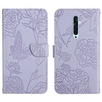 Custodia per cellulare in pelle goffrata con peonia a farfalla, For OPPO Reno2 Z / F, For OPPO Reno3 Pro, For OPPO Reno4 5G, For OPPO Reno4 Pro