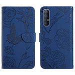 Custodia per cellulare in pelle goffrata con peonia a farfalla, For OPPO Reno2 Z / F, For OPPO Reno3 Pro, For OPPO Reno4 5G, For OPPO Reno4 Pro