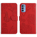 Custodia per cellulare in pelle goffrata con peonia a farfalla, For OPPO Reno2 Z / F, For OPPO Reno3 Pro, For OPPO Reno4 5G, For OPPO Reno4 Pro