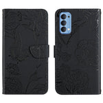 Custodia per cellulare in pelle goffrata con peonia a farfalla, For OPPO Reno2 Z / F, For OPPO Reno3 Pro, For OPPO Reno4 5G, For OPPO Reno4 Pro