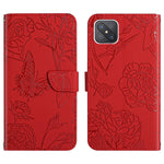 Custodia per cellulare in pelle goffrata con peonia a farfalla, For OPPO Reno4 Z 5G, For OPPO Reno5 4G, For OPPO Reno5 5G, For OPPO Reno5 Pro 5G