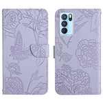Custodia per cellulare in pelle goffrata con peonia a farfalla, For OPPO Reno6 Pro 5G, For OPPO Reno6 5G, For OPPO Reno6 Pro+, For OPPO Realme 5