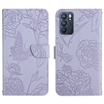 Custodia per cellulare in pelle goffrata con peonia a farfalla, For OPPO Reno6 Pro 5G, For OPPO Reno6 5G, For OPPO Reno6 Pro+, For OPPO Realme 5