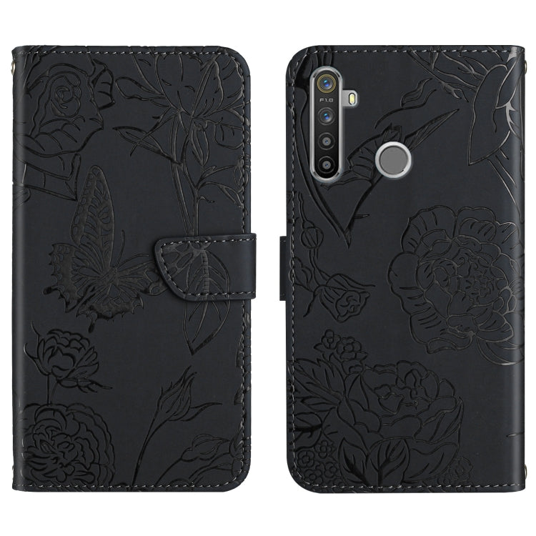 Custodia per cellulare in pelle goffrata con peonia a farfalla, For OPPO Reno6 Pro 5G, For OPPO Reno6 5G, For OPPO Reno6 Pro+, For OPPO Realme 5