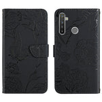 Custodia per cellulare in pelle goffrata con peonia a farfalla, For OPPO Realme 5 Pro, For OPPO Realme 6, For OPPO Realme 6 Pro, For OPPO Realme 7