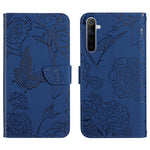 Custodia per cellulare in pelle goffrata con peonia a farfalla, For OPPO Realme 5 Pro, For OPPO Realme 6, For OPPO Realme 6 Pro, For OPPO Realme 7