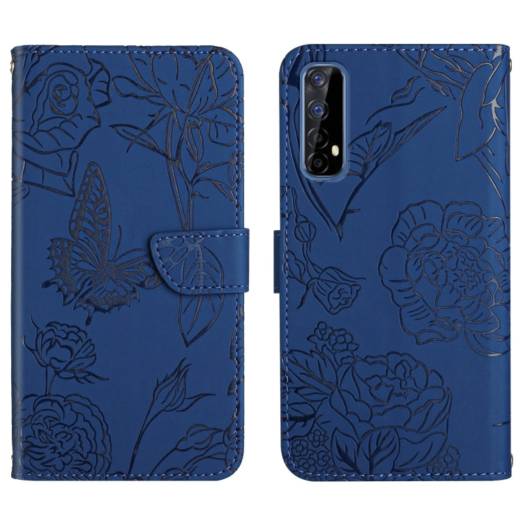 Custodia per cellulare in pelle goffrata con peonia a farfalla, For OPPO Realme 5 Pro, For OPPO Realme 6, For OPPO Realme 6 Pro, For OPPO Realme 7