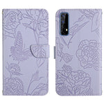 Custodia per cellulare in pelle goffrata con peonia a farfalla, For OPPO Realme 5 Pro, For OPPO Realme 6, For OPPO Realme 6 Pro, For OPPO Realme 7