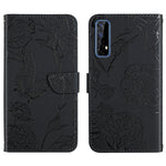 Custodia per cellulare in pelle goffrata con peonia a farfalla, For OPPO Realme 5 Pro, For OPPO Realme 6, For OPPO Realme 6 Pro, For OPPO Realme 7
