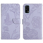 Custodia per cellulare in pelle goffrata con peonia a farfalla, For OPPO Realme 7 Pro, For OPPO Realme 8 5G / V13 5G, For OPPO Realme 8 / 8 Pro, For OPPO Realme 8i