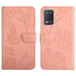 Custodia per cellulare in pelle goffrata con peonia a farfalla, For OPPO Realme 7 Pro, For OPPO Realme 8 5G / V13 5G, For OPPO Realme 8 / 8 Pro, For OPPO Realme 8i