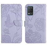 Custodia per cellulare in pelle goffrata con peonia a farfalla, For OPPO Realme 7 Pro, For OPPO Realme 8 5G / V13 5G, For OPPO Realme 8 / 8 Pro, For OPPO Realme 8i