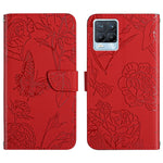 Custodia per cellulare in pelle goffrata con peonia a farfalla, For OPPO Realme 7 Pro, For OPPO Realme 8 5G / V13 5G, For OPPO Realme 8 / 8 Pro, For OPPO Realme 8i
