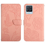 Custodia per cellulare in pelle goffrata con peonia a farfalla, For OPPO Realme 7 Pro, For OPPO Realme 8 5G / V13 5G, For OPPO Realme 8 / 8 Pro, For OPPO Realme 8i