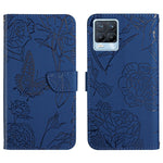 Custodia per cellulare in pelle goffrata con peonia a farfalla, For OPPO Realme 7 Pro, For OPPO Realme 8 5G / V13 5G, For OPPO Realme 8 / 8 Pro, For OPPO Realme 8i