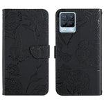 Custodia per cellulare in pelle goffrata con peonia a farfalla, For OPPO Realme 7 Pro, For OPPO Realme 8 5G / V13 5G, For OPPO Realme 8 / 8 Pro, For OPPO Realme 8i