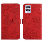 Custodia per cellulare in pelle goffrata con peonia a farfalla, For OPPO Realme 7 Pro, For OPPO Realme 8 5G / V13 5G, For OPPO Realme 8 / 8 Pro, For OPPO Realme 8i