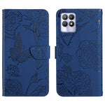 Custodia per cellulare in pelle goffrata con peonia a farfalla, For OPPO Realme 7 Pro, For OPPO Realme 8 5G / V13 5G, For OPPO Realme 8 / 8 Pro, For OPPO Realme 8i