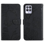 Custodia per cellulare in pelle goffrata con peonia a farfalla, For OPPO Realme 7 Pro, For OPPO Realme 8 5G / V13 5G, For OPPO Realme 8 / 8 Pro, For OPPO Realme 8i
