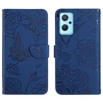 Custodia per cellulare in pelle goffrata con peonia a farfalla, For OPPO Realme 9i, For OPPO Realme C11, For OPPO Realme C15 / C12, For OPPO Realme C20 / C21