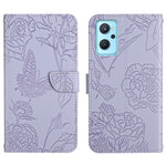 Custodia per cellulare in pelle goffrata con peonia a farfalla, For OPPO Realme 9i, For OPPO Realme C11, For OPPO Realme C15 / C12, For OPPO Realme C20 / C21