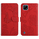 Custodia per cellulare in pelle goffrata con peonia a farfalla, For OPPO Realme 9i, For OPPO Realme C11, For OPPO Realme C15 / C12, For OPPO Realme C20 / C21