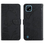 Custodia per cellulare in pelle goffrata con peonia a farfalla, For OPPO Realme 9i, For OPPO Realme C11, For OPPO Realme C15 / C12, For OPPO Realme C20 / C21
