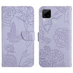 Custodia per cellulare in pelle goffrata con peonia a farfalla, For OPPO Realme 9i, For OPPO Realme C11, For OPPO Realme C15 / C12, For OPPO Realme C20 / C21