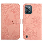 Custodia per cellulare in pelle goffrata con peonia a farfalla, For OPPO Realme C31, For OPPO Realme C35, For OPPO Realme GT, For OPPO Realme GT Master